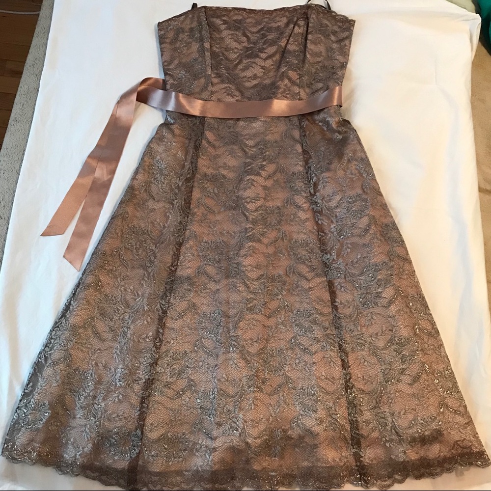 BCBG MaxAzria Strapless Lace Dress